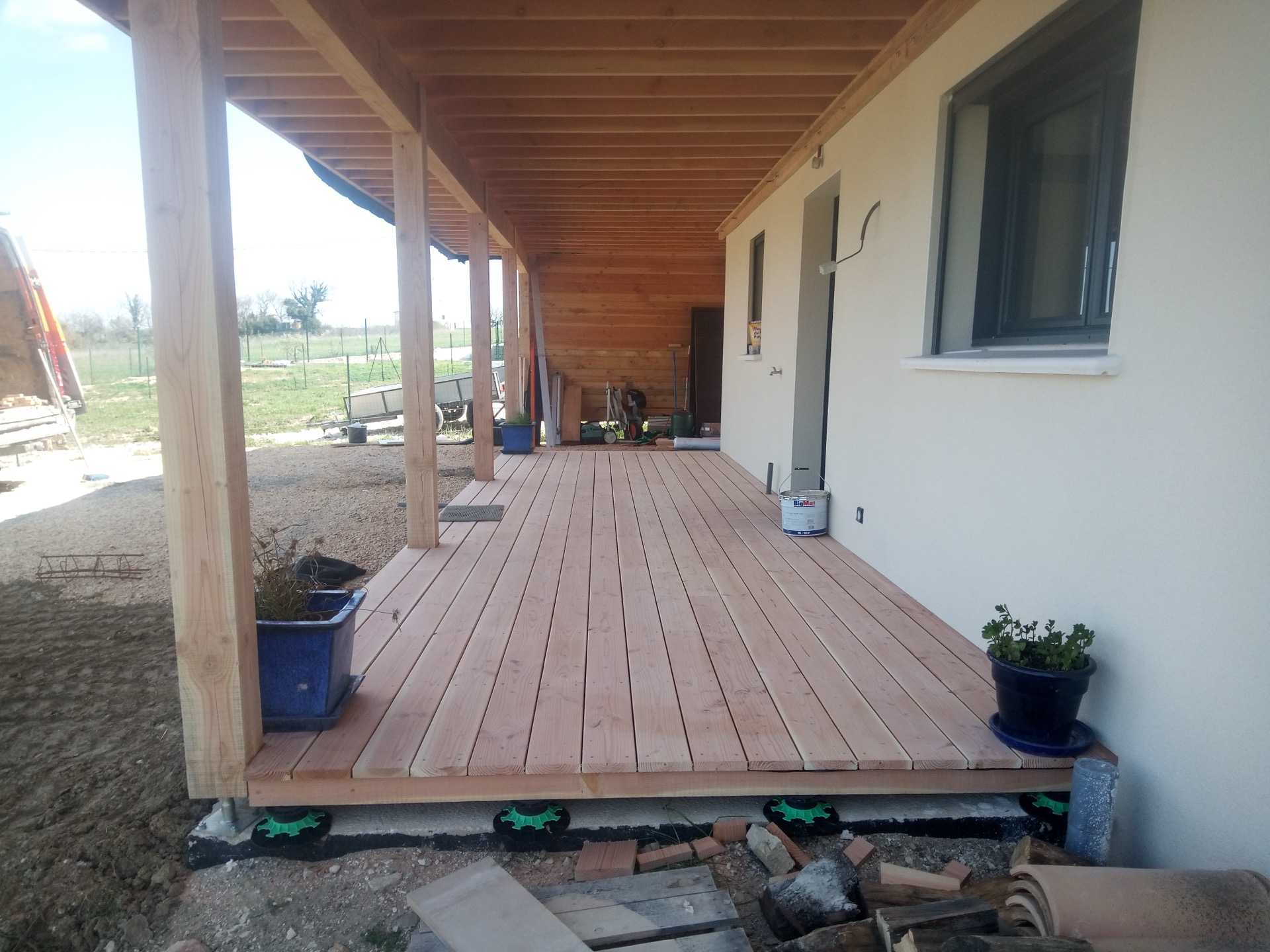 Plancher bois massif de terrasse